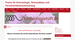 Desktop Screenshot of kinesiologiehilft.de